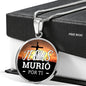 Jesus Murio Por Ti Circle Necklace Stainless Steel or 18k Gold 18-22"-Express Your Love Gifts