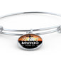 Jesus Murio Por Ti Circle Pendant Bangle Stainless Steel or 18k Gold 18-22"-Express Your Love Gifts