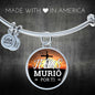 Jesus Murio Por Ti Circle Pendant Bangle Stainless Steel or 18k Gold 18-22"-Express Your Love Gifts