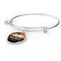 Jesus Murio Por Ti Circle Pendant Bangle Stainless Steel or 18k Gold 18-22"-Express Your Love Gifts