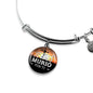Jesus Murio Por Ti Circle Pendant Bangle Stainless Steel or 18k Gold 18-22"-Express Your Love Gifts