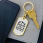 Jesus My Everything Keychain Stainless Steel or 18k Gold Dog Tag Keyring-Express Your Love Gifts