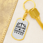 Jesus My Everything Keychain Stainless Steel or 18k Gold Dog Tag Keyring-Express Your Love Gifts