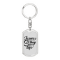 Jesus My Life Keychain Stainless Steel or 18k Gold Dog Tag Keyring-Express Your Love Gifts