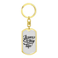 Jesus My Life Keychain Stainless Steel or 18k Gold Dog Tag Keyring-Express Your Love Gifts
