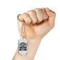 Jesus My Shepherd Black Christian Necklace Stainless Steel or 18k Gold Dog Tag 24" Chain-Express Your Love Gifts
