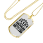Jesus My Shepherd Black Christian Necklace Stainless Steel or 18k Gold Dog Tag 24" Chain-Express Your Love Gifts