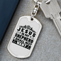 Jesus My Shepherd Black Keychain Stainless Steel or 18k Gold Dog Tag Keyring-Express Your Love Gifts