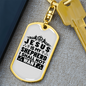 Jesus My Shepherd Black Keychain Stainless Steel or 18k Gold Dog Tag Keyring-Express Your Love Gifts