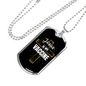 Jesus My Vaccine Christian Necklace Stainless Steel or 18k Gold Dog Tag 24" Chain-Express Your Love Gifts