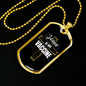 Jesus My Vaccine Christian Necklace Stainless Steel or 18k Gold Dog Tag 24" Chain-Express Your Love Gifts