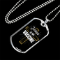 Jesus My Vaccine Christian Necklace Stainless Steel or 18k Gold Dog Tag 24" Chain-Express Your Love Gifts