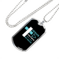 Jesus My Water Christian Necklace Stainless Steel or 18k Gold Dog Tag 24" Chain-Express Your Love Gifts