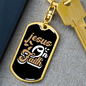 Jesus On Faith Brown Keychain Stainless Steel or 18k Gold Dog Tag Keyring-Express Your Love Gifts