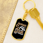 Jesus On Faith Brown Keychain Stainless Steel or 18k Gold Dog Tag Keyring-Express Your Love Gifts