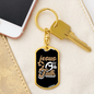 Jesus On Faith Brown Keychain Stainless Steel or 18k Gold Dog Tag Keyring-Express Your Love Gifts