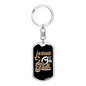 Jesus On Faith Brown Keychain Stainless Steel or 18k Gold Dog Tag Keyring-Express Your Love Gifts
