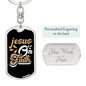 Jesus On Faith Brown Keychain Stainless Steel or 18k Gold Dog Tag Keyring-Express Your Love Gifts