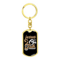 Jesus On Faith Brown Keychain Stainless Steel or 18k Gold Dog Tag Keyring-Express Your Love Gifts