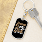 Jesus On Faith Brown Keychain Stainless Steel or 18k Gold Dog Tag Keyring-Express Your Love Gifts
