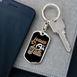 Jesus On Faith Brown Keychain Stainless Steel or 18k Gold Dog Tag Keyring-Express Your Love Gifts