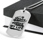 Jesus Saved My Life Christian Necklace Stainless Steel or 18k Gold Dog Tag 24" Chain-Express Your Love Gifts