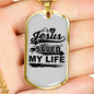 Jesus Saved My Life Christian Necklace Stainless Steel or 18k Gold Dog Tag 24" Chain-Express Your Love Gifts