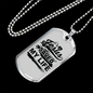 Jesus Saved My Life Christian Necklace Stainless Steel or 18k Gold Dog Tag 24" Chain-Express Your Love Gifts