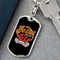Jesus Saved My Life Colors Keychain Stainless Steel or 18k Gold Dog Tag Keyring-Express Your Love Gifts