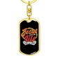 Jesus Saved My Life Colors Keychain Stainless Steel or 18k Gold Dog Tag Keyring-Express Your Love Gifts