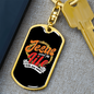 Jesus Saved My Life Colors Keychain Stainless Steel or 18k Gold Dog Tag Keyring-Express Your Love Gifts
