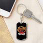 Jesus Saved My Life Colors Keychain Stainless Steel or 18k Gold Dog Tag Keyring-Express Your Love Gifts