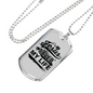 Jesus Saved My Life Heart Christian Necklace Stainless Steel or 18k Gold Dog Tag 24" Chain-Express Your Love Gifts