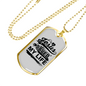 Jesus Saved My Life Heart Christian Necklace Stainless Steel or 18k Gold Dog Tag 24" Chain-Express Your Love Gifts