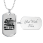 Jesus Saved My Life Heart Christian Necklace Stainless Steel or 18k Gold Dog Tag 24" Chain-Express Your Love Gifts