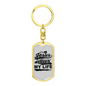 Jesus Saved My Life Keychain Stainless Steel or 18k Gold Dog Tag Keyring-Express Your Love Gifts