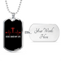 Jesus Saved My Life Pulse Christian Necklace Stainless Steel or 18k Gold Dog Tag 24" Chain-Express Your Love Gifts
