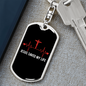 Jesus Saved My Life Pulse Keychain Stainless Steel or 18k Gold Dog Tag Keyring-Express Your Love Gifts