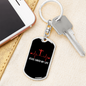 Jesus Saved My Life Pulse Keychain Stainless Steel or 18k Gold Dog Tag Keyring-Express Your Love Gifts