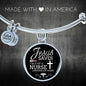 Jesus Saves I'm Just A Nurse Circle Bangle Stainless Steel or 18k Gold-Express Your Love Gifts