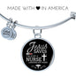 Jesus Saves I'm Just A Nurse Circle Bangle Stainless Steel or 18k Gold-Express Your Love Gifts