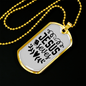 Jesus Seves Christian Necklace Stainless Steel or 18k Gold Dog Tag 24" Chain-Express Your Love Gifts