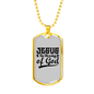 Jesus The Blessing Christian Necklace Stainless Steel or 18k Gold Dog Tag 24" Chain-Express Your Love Gifts