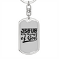 Jesus The Blessing Keychain Stainless Steel or 18k Gold Dog Tag Keyring-Express Your Love Gifts