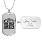 Jesus The Way Black Christian Necklace Stainless Steel or 18k Gold Dog Tag 24" Chain-Express Your Love Gifts
