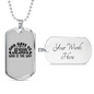 Jesus The Way Christian Necklace Stainless Steel or 18k Gold Dog Tag 24" Chain-Express Your Love Gifts