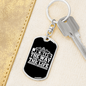 Jesus The Way John 14:6 Keychain Stainless Steel or 18k Gold Dog Tag Keyring-Express Your Love Gifts