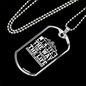 Jesus The Way White Christian Necklace Stainless Steel or 18k Gold Dog Tag 24" Chain-Express Your Love Gifts