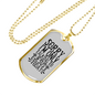 Jesus Today Christian Necklace Stainless Steel or 18k Gold Dog Tag 24" Chain-Express Your Love Gifts