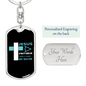Jesus Touched My Water Keychain Stainless Steel or 18k Gold Dog Tag Keyring-Express Your Love Gifts